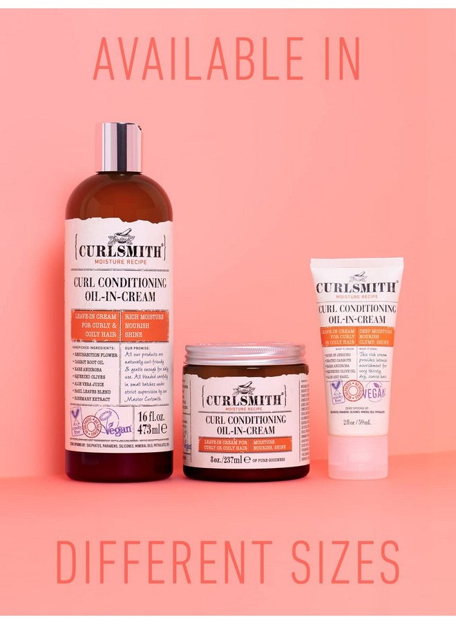 CURLSMITH Curl Conditioning Oil In Cream Vegan Leave In Conditioner For Curly And Coily Hair (2 Fl Oz) Trial Or Travel Size  - Image 3