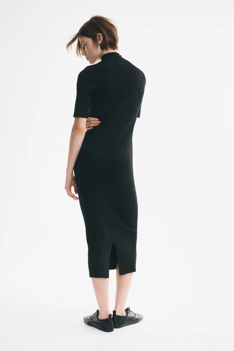 H&M  Fine-knit turtleneck dress for Women | Best Price UAE