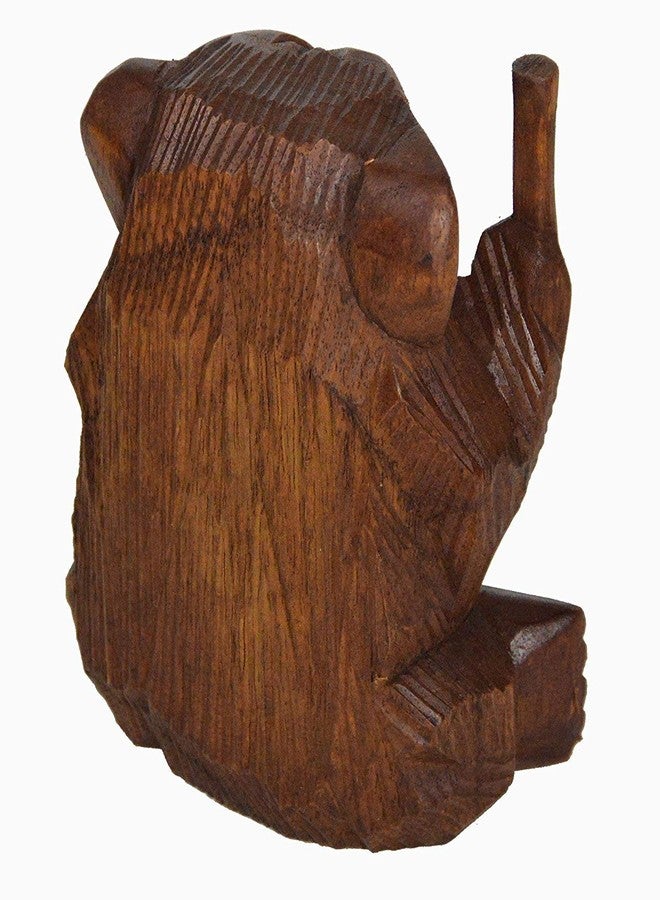 WorldBazzar 6 Inch Rude Monkey Flipping The Bird Middle Finger Wooden Statue WorldBazzar Brand - Image 2