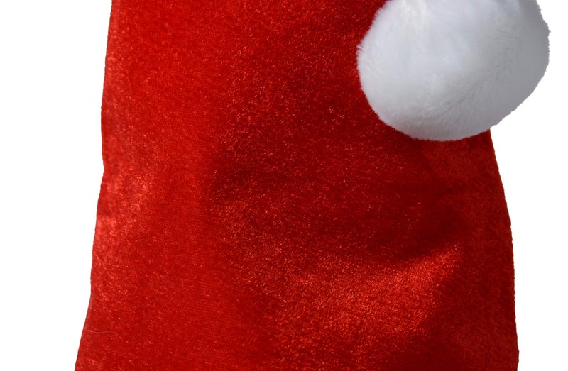 TenWaterloo Ten Waterloo Red Santa Hat Naughty or Nice - Reversible Christmas Hat - Embroidered Stitching with White Fur Trim - Adult Size - Image 3