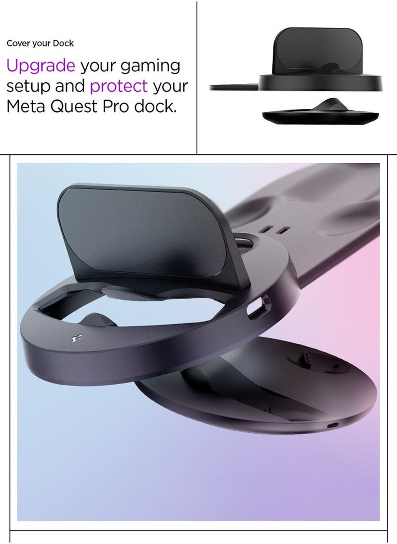 Spigen Metal Quest Pro VR Charging Dock Pad Syand Cover DR100 for Scratch Free Protection and Easy Storage - Black  - Image 3