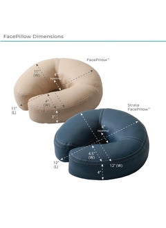 Massage Face Cradle Cushion MEMORY FOAM - Massage Table & Massage Chair Headrest Pillow w/ Washable Fleece Cover