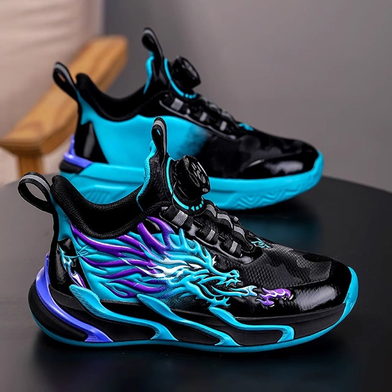 Mesh Breathable Kidsren'S Sports Shoes Spring & Fall Student Boys' Shoes Summer Basketball Shoes Shock-Absorbing Boys - Image 4