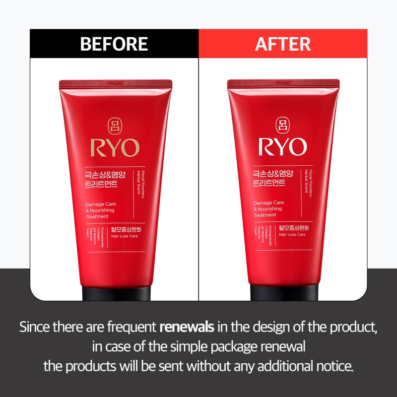 RYO Damage Care & Nourishing Treatment with Korean Ginseng & Caffeine - Deep Conditioning Mask for Repair and Moisturizing, Anti Loss Care, Strengthening hair roots, 10 Fl Oz. - Image 3