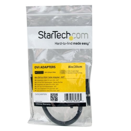 StarTech.com 8in DVI to VGA Cable Adapter - DVI-I Male to VGA Female Dongle Adapter (DVIVGAMF8IN) - Image 4