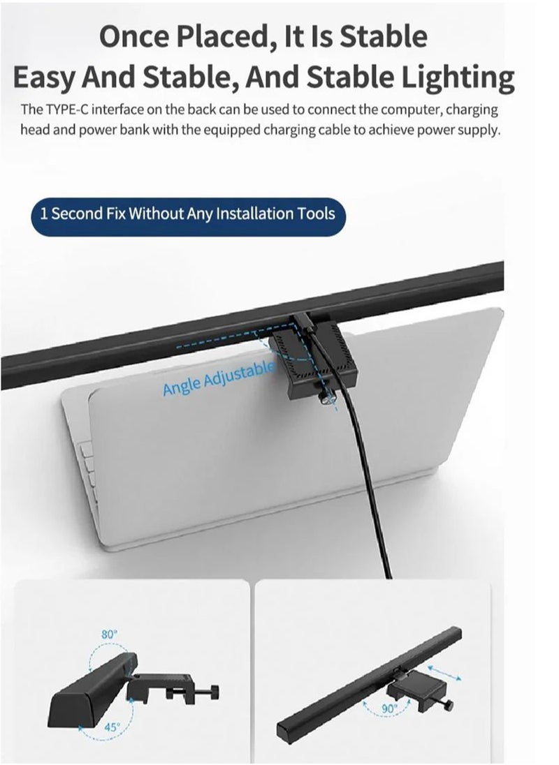 مصباح كمبيوتر محمول يعمل بالطاقة USB للمكتب/المنزل/الألعاب/المكتب مع سطوع قابل للتعديل/لون فاتح معدني أسود 330 مم 7 وات - pzsku/ZE4360FB1C0AA1705F063Z/45/_/1705310180/26ea5eb4-494b-49d3-a1ec-efd1e8761a27