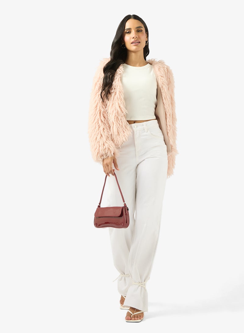 جينجر جاكيت طويل بفرو صناعي - Image 4