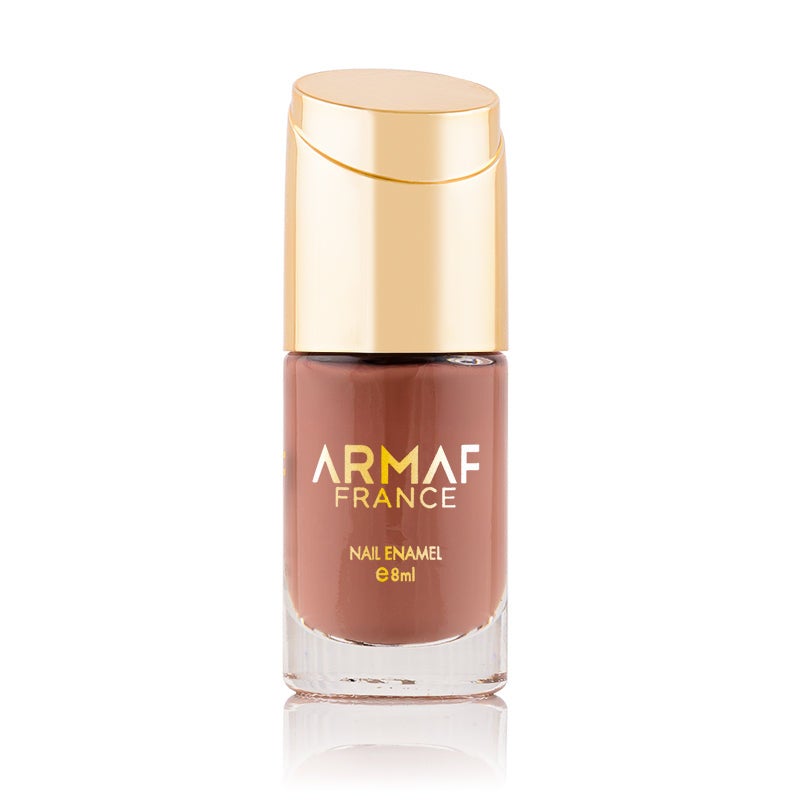 Armaf France Glitter Nail Enamel 8ml, Cocoa Whip, Long Lasting Nail Polish, Shimmer Finish High Shine, Quick Dry Resistant Nail Colour, Long Lasting, Lightweight & Non Sticky, Best For Every Outfit
