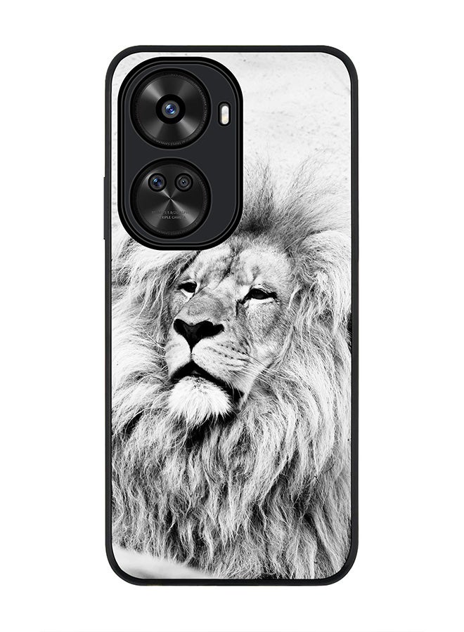 Stylizedd Rugged Black edge case for Huawei nova 12 SE / Huawei nova 11 SE 4G, Slim fit Soft Case Flexible Rubber Edges Anti Drop TPU Gel Thin Cover - Wise Lion - Image 1