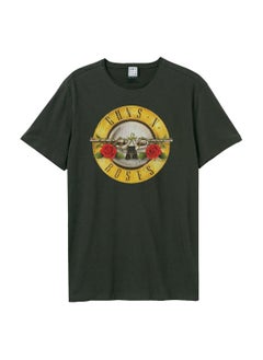 AMPLIFIED Guns N Roses Drum Logo T-Shirt Unisex Charcoal Grey  - Image 3