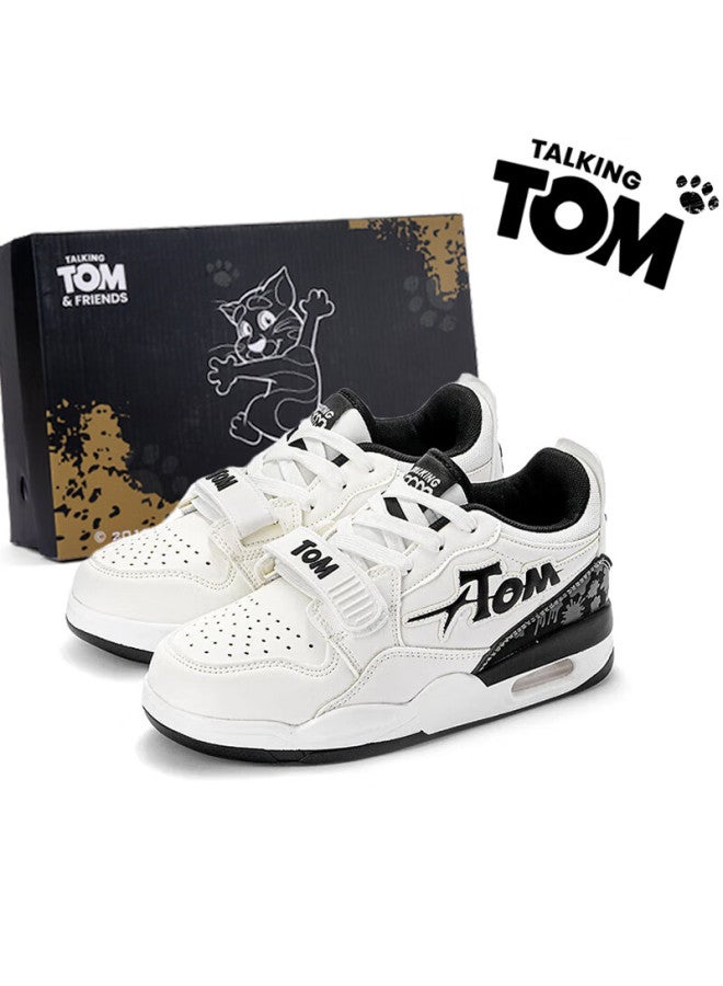 Talking Tom Uni Stylish Casual Sports Running Shoes With Shock Absorption, Black And White, Size 40 - Image 2