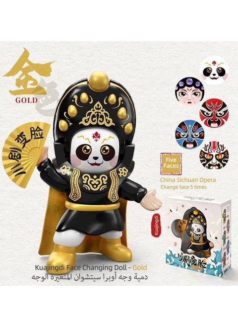 Sichuan Opera Face Changing Figurine 5 Facial  for Home Office Decoration Car Dashboard Shelf Souvenir