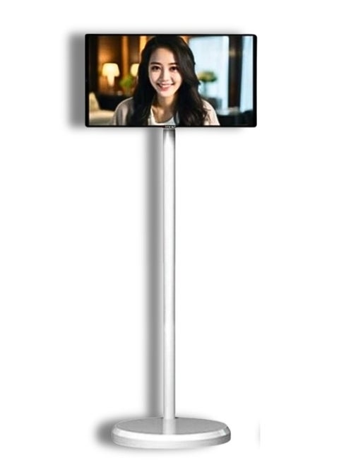 DMInteract DM-27FS 27" Portable Smart Touch Screen 16:9 Full HD Resolution With Built-In Camera And Dual Speakers 4GB/128GB Android 12.0 Smart Interactive Flip Screen With Mobile Cart