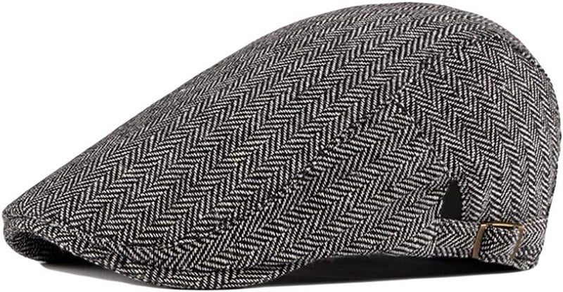 Qunson 2 Pack Men's Cotton Flat Cap Ivy Gatsby Newsboy Hat - Image 3