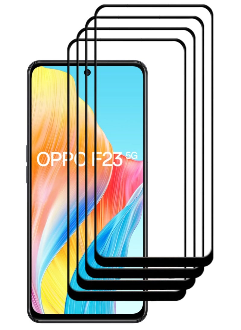 ACLIX 4 Pieces Antistatic ESD Dustproof Premium Quality High Definition Tempered Glass Screen Protector Designed For Oppo F23 - Image 1