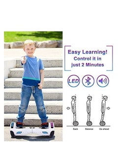 Cool Baby Style COOLBABY Self-Balancing Electric Scooters Skin Hover Board Sticker Self Balance Protective PVC Skin Decal Cover, Hoverboard for Kid, With Bluetooth Speakers And Led Lights Wheels (6.5inch)  - Image 2