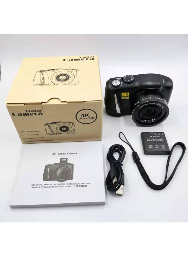 Generic 483.2inch Million Retro Mirrorless Digital Camera Filter Wide Angle True 4K Hd Macro 60 Frame Camera-Body Color:4K Hd BlacK Standard  - Image 1
