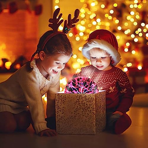 Dravizon Plasma Ball Light 4 Inches Touch and Sound Activated Lightning Globe |Magical, Interactive, Mood Setting, Fun and Science Lamp |Prop for Parties |Electric Cord|for Kids and Adults, LED, Multi - Image 2
