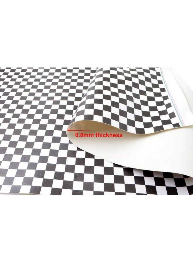 Wento Soft Faux Leather Rolls 15” x 54” Checker PU Leather Sheets Roll Very Suitable for Leather Crafts,Covers，Holster,Wallet - Image 4