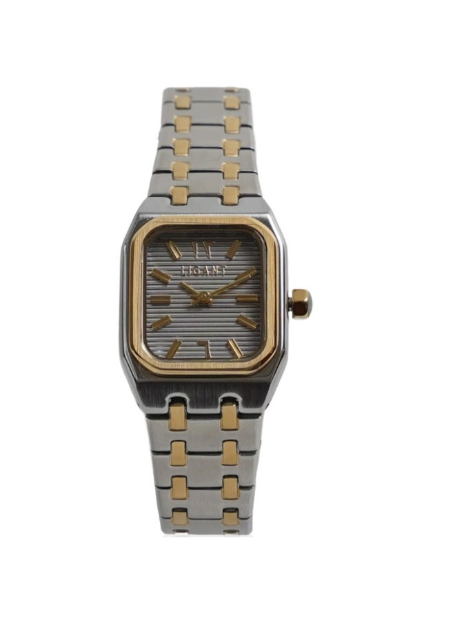 LIGANT Luxury Women's Stainless Steel Watch in Gold & Silver - Elegant Modern Design - Rust Resistant Metallic Wristwatch for Events & Daily Wear - Image 1