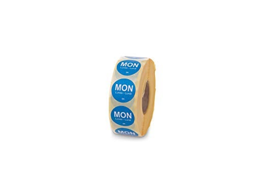 DayMark Safety Systems-I132153 Day of The Week 3/4" Circle Permanent Labels, MON-Sun, Label Dispenser Included (7,000 Labels) - Image 3