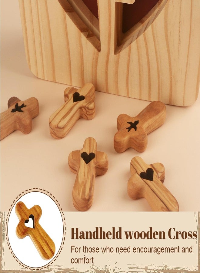 wellhouse Olive Wood Pocket Cross - 2.5 Inch Handheld Prayer Cross for Stress Relief & Comfort, Smooth Clinging Palm Cross Fits in Hand/Pocket, Small Wooden Comfort Cross for Faith - Image 4