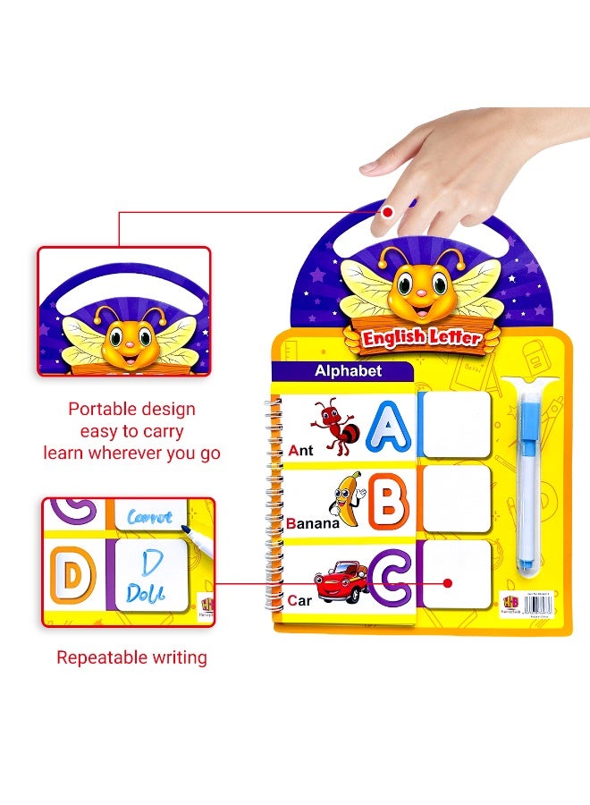 3-Piece Children's Word and Number Practice Book Early Childhood Education Practice Book Enrich Children's Vocabulary, Learn Numbers Improve Children's Learning Skills Includes a reusable erasable pen , Handy Educational Tool that can be carried in a handheld Montessori, School Supplies, Children's Education, Best Gift for Children - Image 3