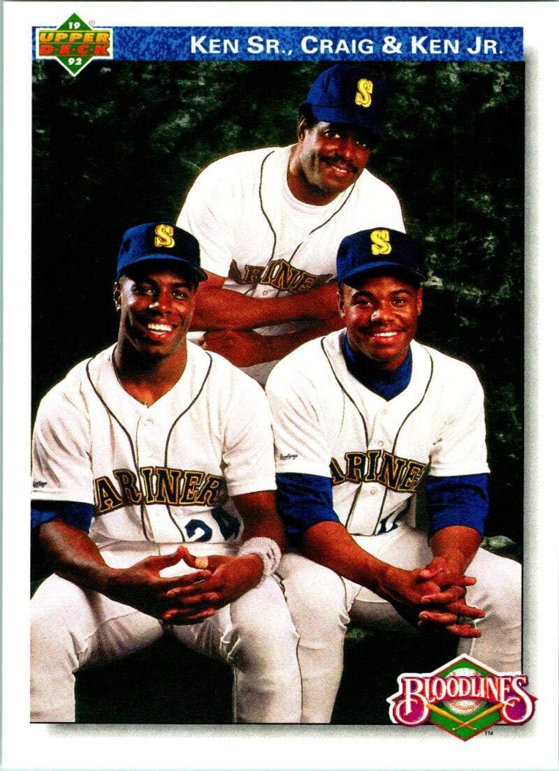 Upper Deck 1992 #85 Ken Griffey Sr./Ken Griffey Jr./Craig Griffey NM-MT Seattle Mariners Baseball - Image 1