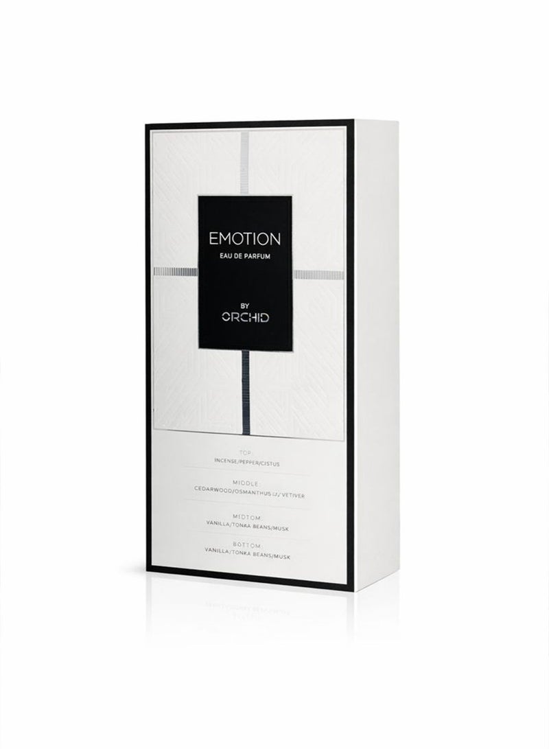 Orchid Emotion Pour Homme Eau de Parfum 100ml for Men | Long Lasting Woody Spicy Fragrance with Incense, Pepper & Cedarwood | Vetiver, Vanilla, Tonka & Musk Base - Image 4