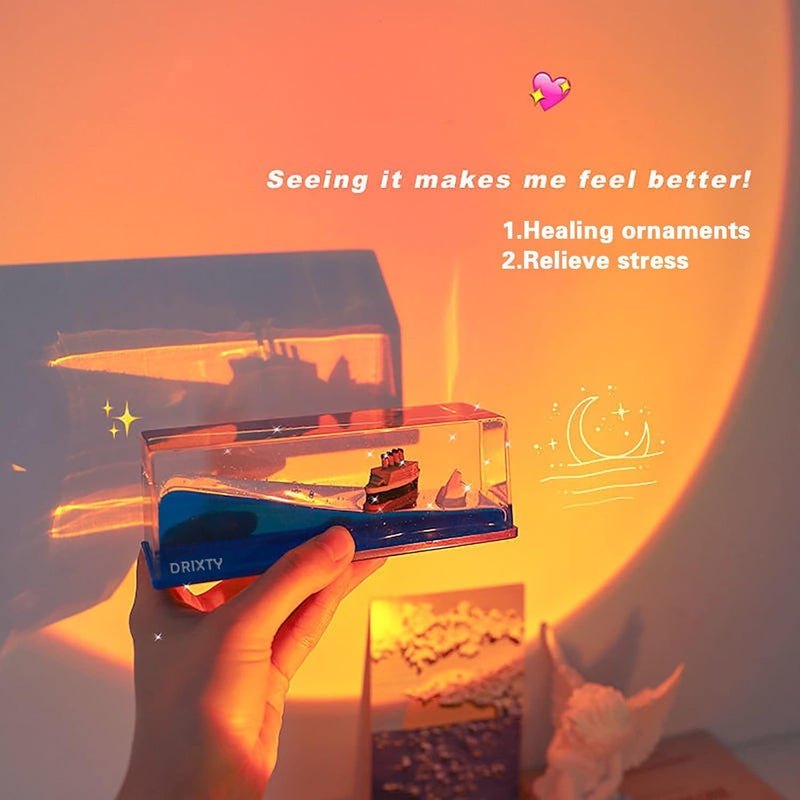 DRIXTY Unsinkable TitanicInspired Liquid Wave Paperweight Desk Toy and Portable Motion Ornament for Home and Office Dcor Cruise Ship Decoration and Gifting Does Not Sinks - Image 5