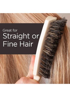fuller brush Lustre Professional Hairbrush 6 Row Styling Hair Brush & Volumizer W/Natural Boar Bristle For Smoothing All Hair Types  - Image 5