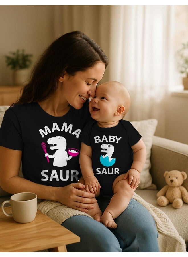 Tstars Tstars Mama Saur T-Rex Mom and Baby Saur Matching Outfit - Image 2