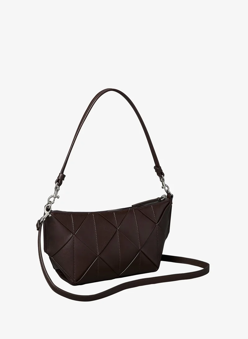 Calvin Klein Delicioso Patchwork Logo Tab Shoulder Bag for Women | Best Price UAE