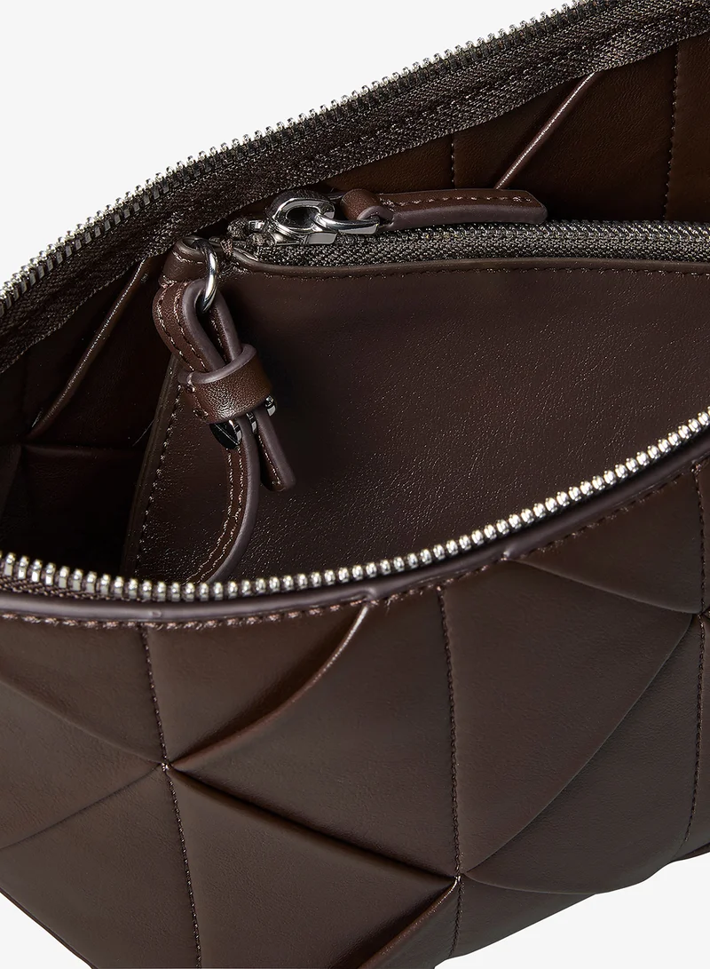 Calvin Klein Delicioso Patchwork Logo Tab Shoulder Bag for Women | Best Price UAE