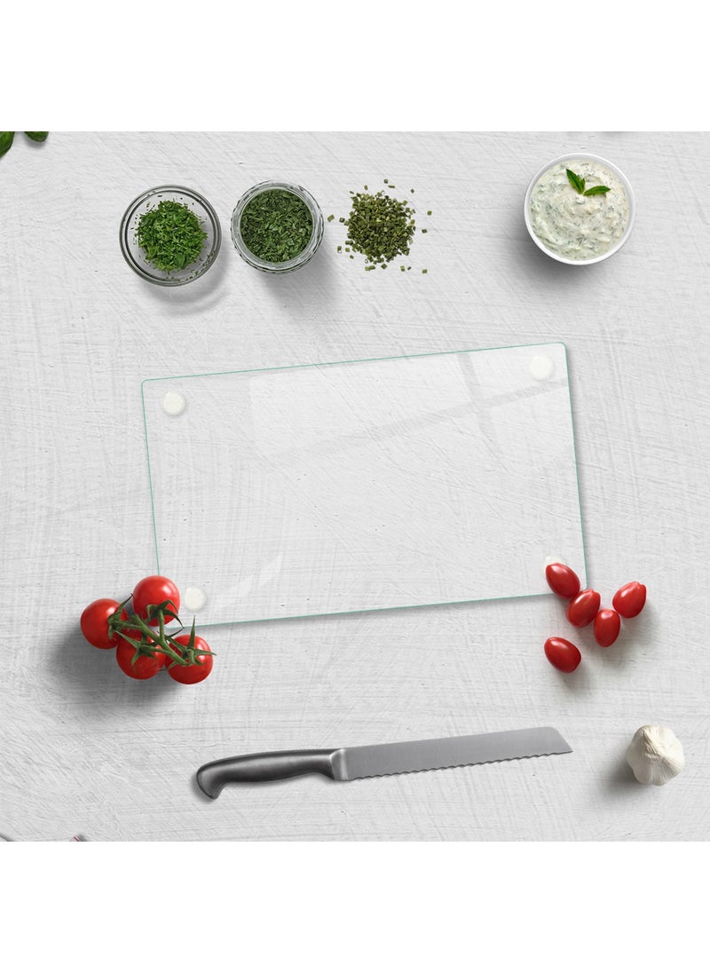 DECORITA Glass Cutting Board - Glass Cutting Board | Transparent | 17cmx29cm  - Image 4