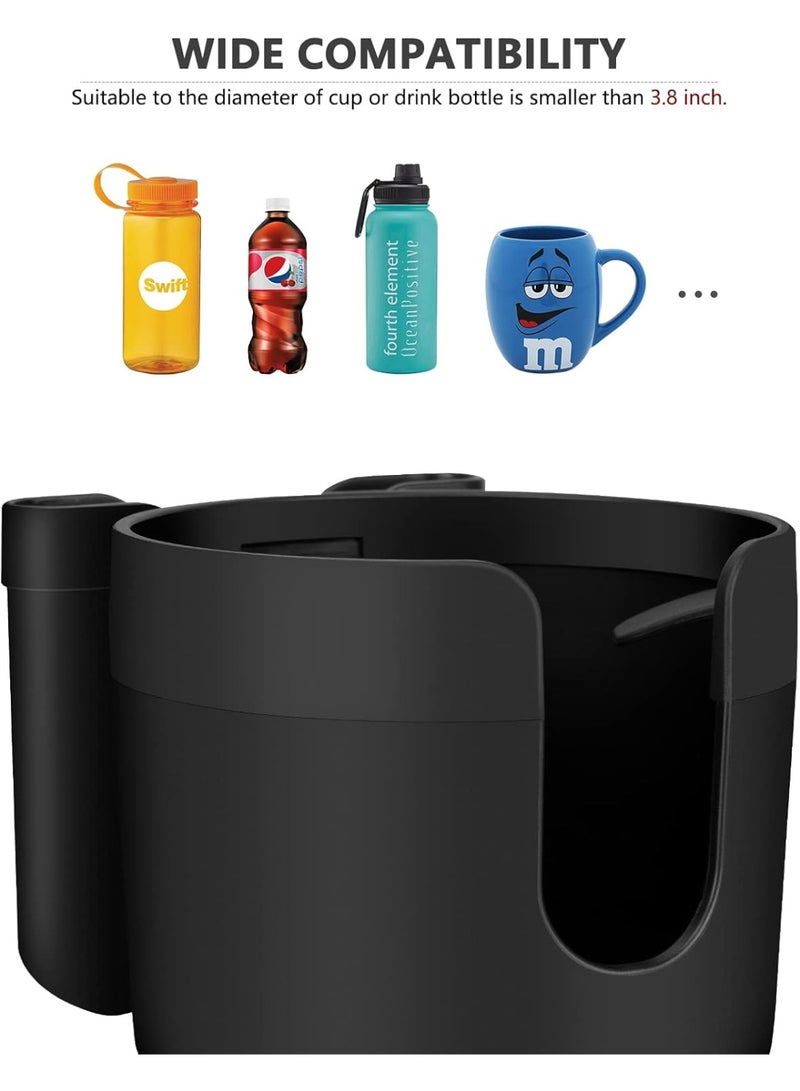 Car Cup Holder Expander Adapter (Adjustable) with Phone Holder Holds Most Car Cup Holder and Phones, Compatible with Large 32/40 oz Bottles, Big Drinks, Mugs - Image 4