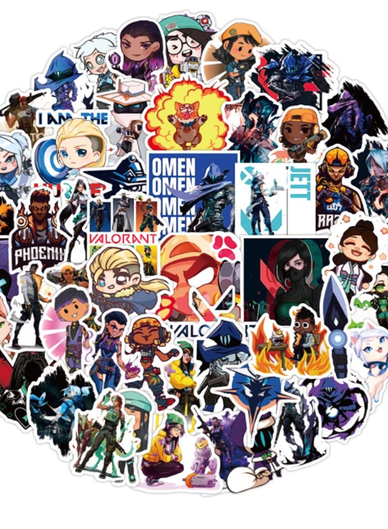 general ملصق فني مائي لطيف من فالورانت مكون من 50 قطعة - Image 1