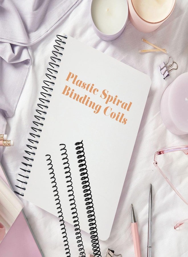 CINDALOG 48 Pack Plastic Spiral Binding Coils, Binding kit Spirals, 4:1 Pitch Multi Size Spiral Binding Wire Combs Spines Coil(Black,1/4, 5/16, 1/2, 3/4 Inch) - Image 5