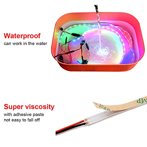 elechawk LED Light Strip for RC Fixed Wing Airplane Flying Wing Plane AR Wing Drone Model Car Truck (Ice Blue) - Image 3