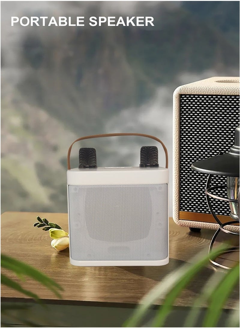 Arabest Portable Karaoke Machine with 2 Wireless Microphones for Adults, Kids Portable Bluetooth Speaker PA System, Singing Machine with Echo and Vocal Cut, Support TF, AUX-in, Suitable for Family Party, Meeting - Image 1