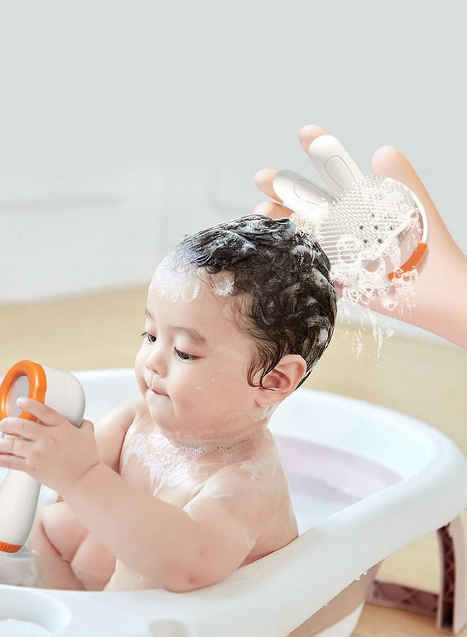 Carrot Shape Bath Toys for Toddlers Cute Baby Bath Toy with 1 Spraying Bath Shower 2 Suckers 1  baby Teether Toddler  Make Baby Love Bathtime Fun Bath Toys for Kids - Image 3