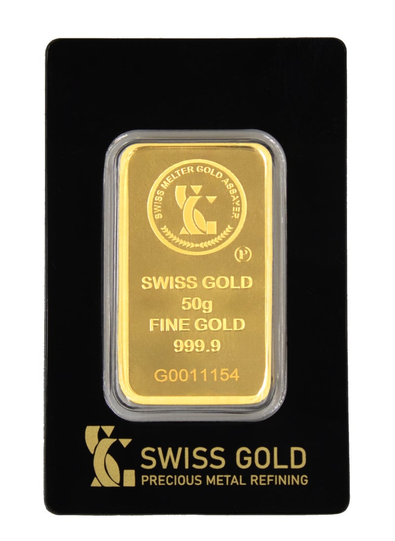 Swiss gold - 999.9 SwissGold Minted Bar 24KT - 50 grams - Image 1