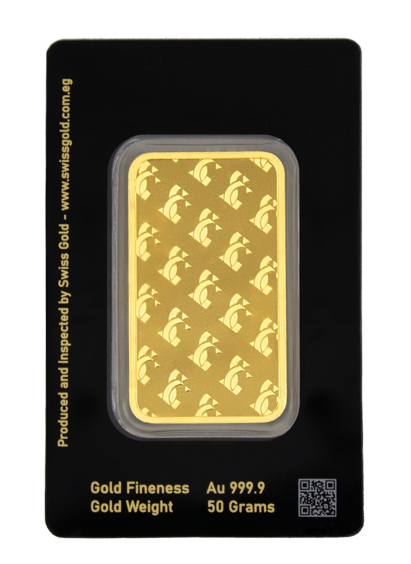 Swiss gold - 999.9 SwissGold Minted Bar 24KT - 50 grams - Image 1