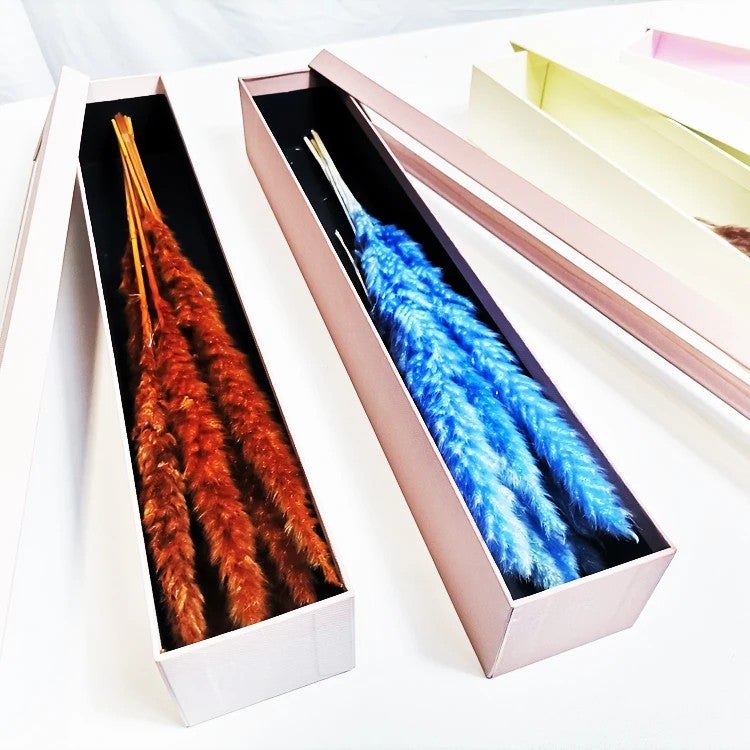 Bluejw Summer Dried Flowers Gift Box - Long Lasting Pampas Grass Arrangement DIY Kit for Valentine's Day, Small Floral Preservation Materials - Image 4