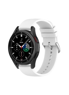 For Samsung Galaxy Watch 5 40mm 20mm Round Tail Silicone Watch Band White