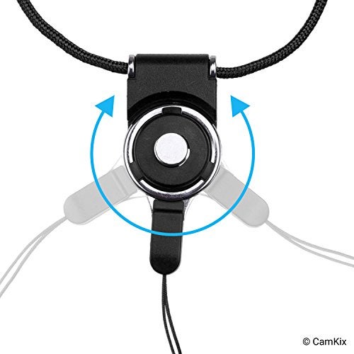 CamKix Camera Shutter Remote Control With Bluetooth® Wireless Technology, Black - Wrist Strap + Lanyard (Detachable Ring Mount) - Capture Pictures/Video Wirelessly up to 30 ft (10 m) on iPhone/Android - Image 2