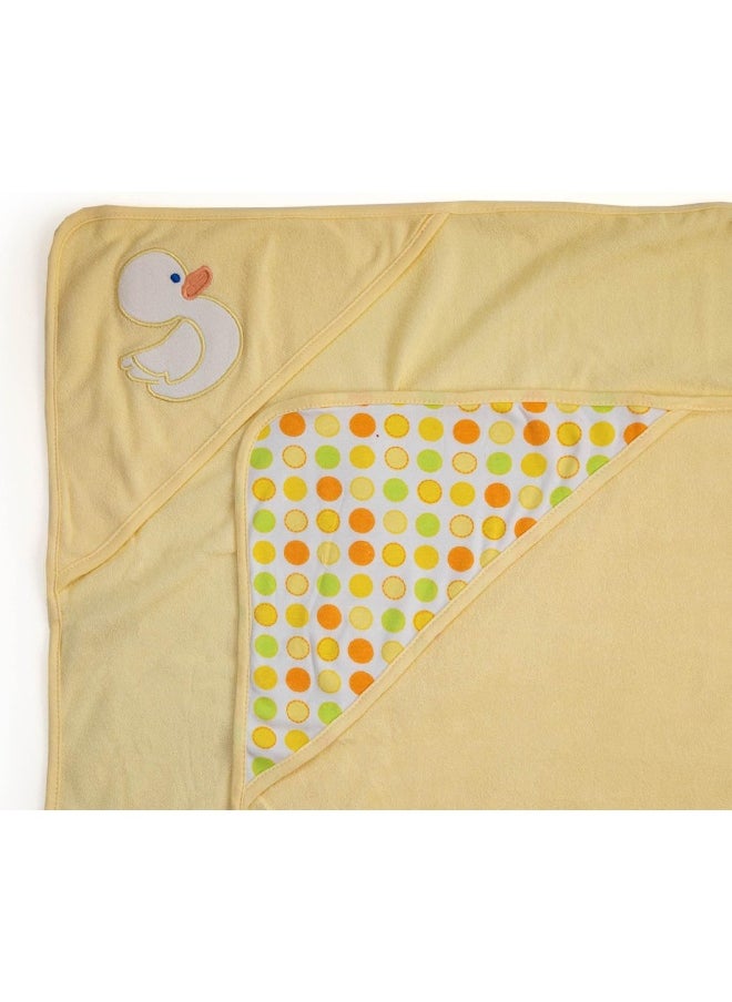 Spasilk Spasilk Hooded Terry Bath Towel with Washcloths, Duck Yellow, 2-Count  - Image 5