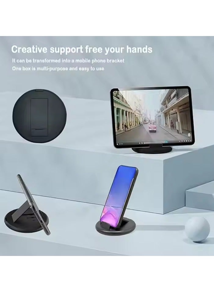 Yezler All-in-One Mini Digital Gadgets Storage Box with 6-in-1 Fast Charging Cables – 60W USB-C to Type-C, Lightning, Micro-USB – SIM & Memory Card Slot – Card Pin – Multi-Function Phone Holder – Portable Travel Cable Organizer - Image 5