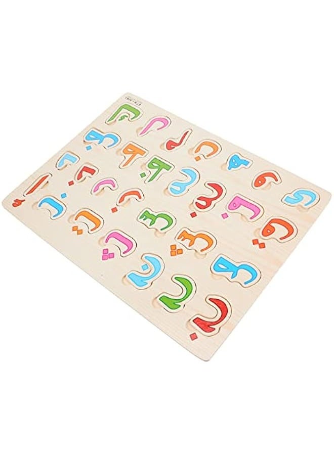 NIBEMINENT Arabic Alphabet Puzzle Board Number Shape Puzzles Jigsaw Puzzle Learning Puzzle 3D Blocks Board Educational Developing - Image 5