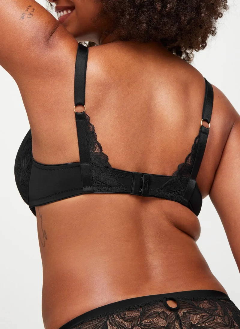 KBX Ann Summers Harper Padded Plunge Bra Black